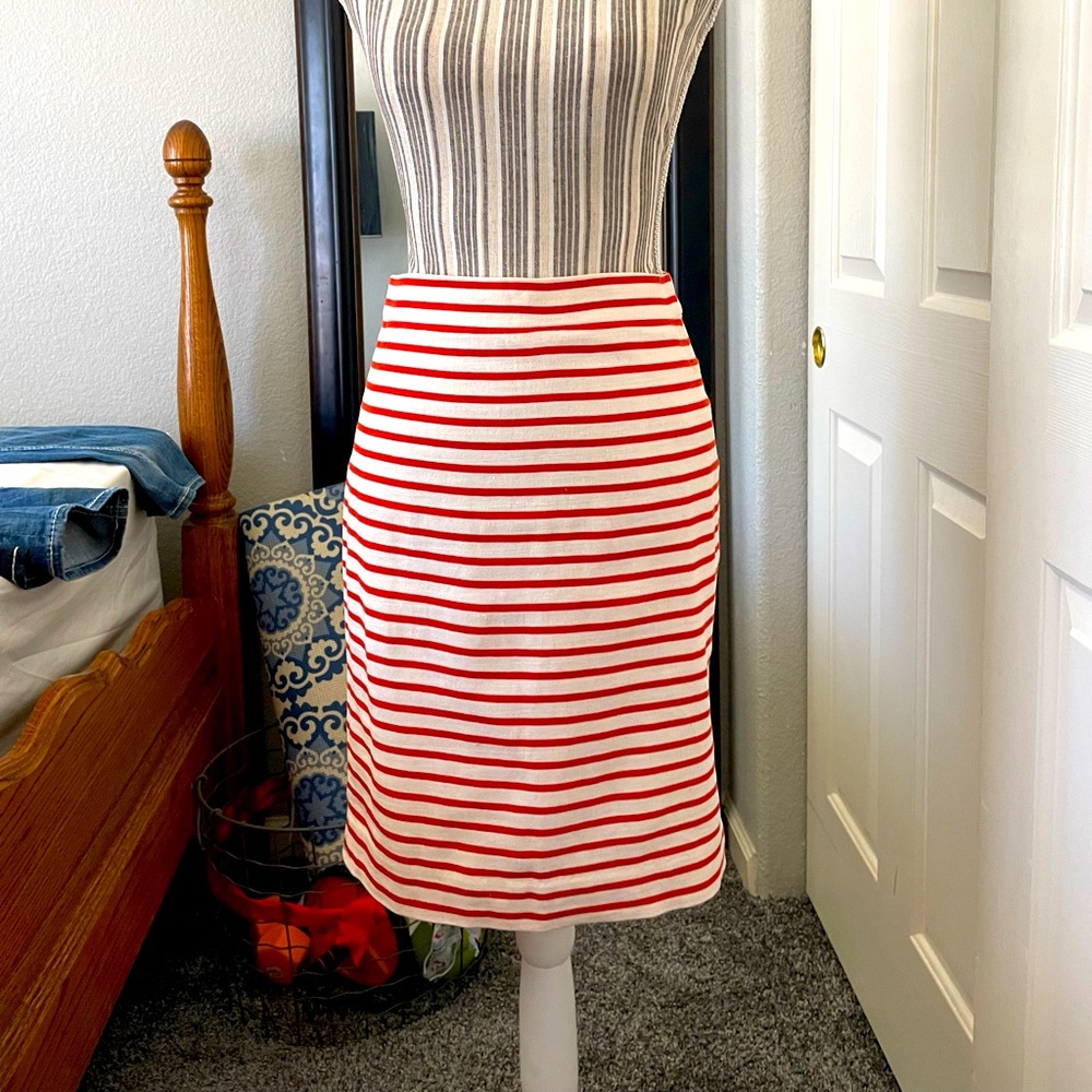 J.Crew Striped No. 2 Pencil Skirt